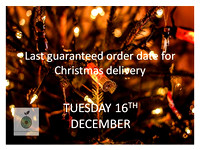 Last guaranteed order date for Christmas delivery